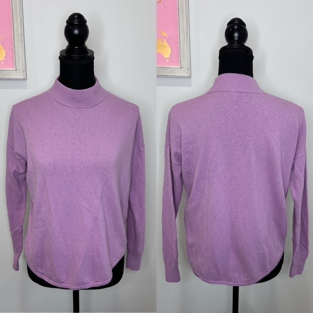 Madewell Cowl Neck Wool Blend Purple Oversized Women's Sweater (XXS)